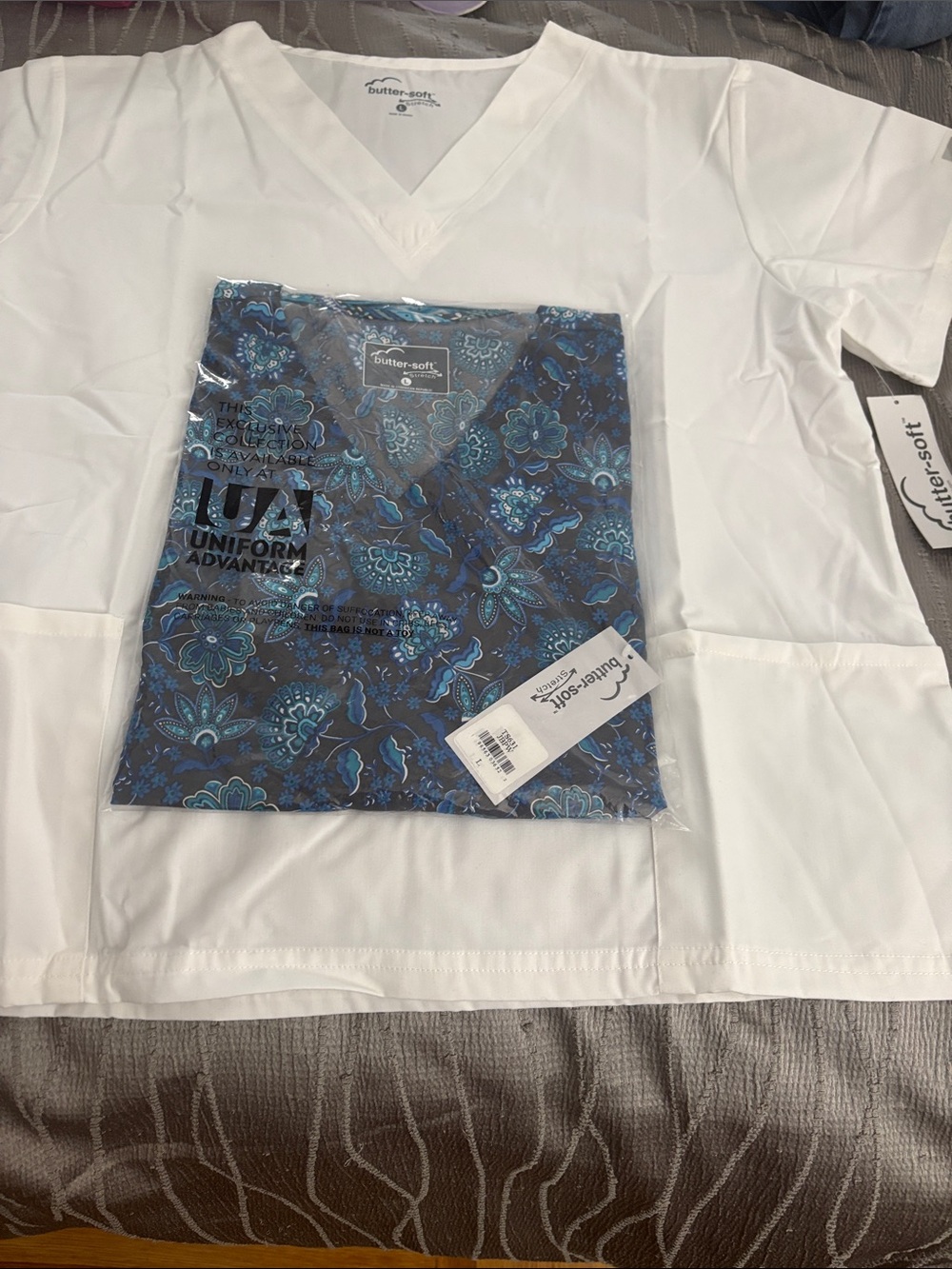 Womens UA Buttersoft Stretch Scrub Tops (Two)